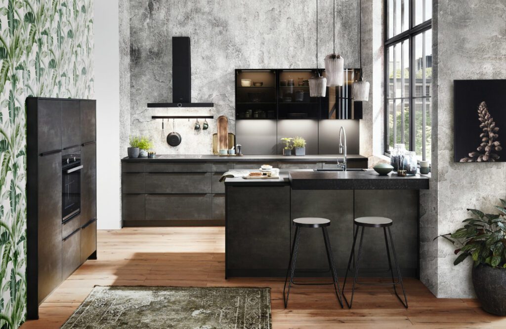 Nobilia Dark Concrete Kitchen | Lead Wolf, Gotham