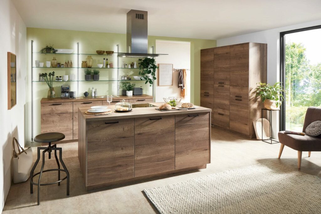 Nobilia Modern Wood Kitchen With Island 2021 1 | Lead Wolf, Gotham