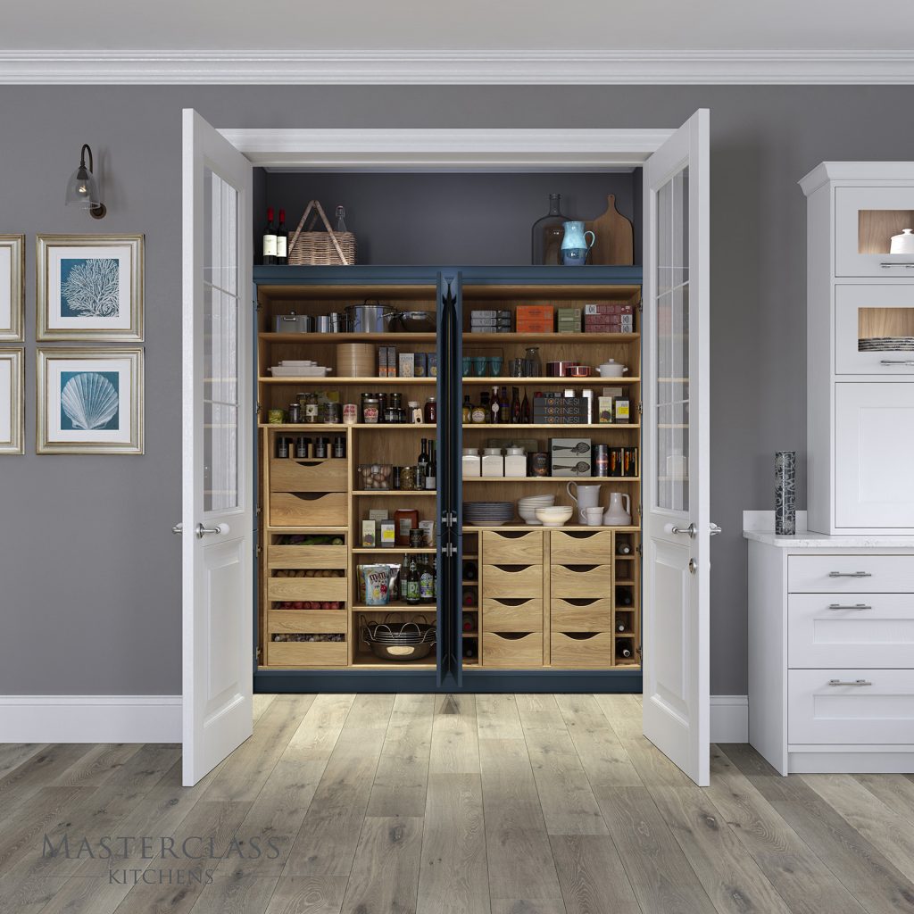 Ashbourne Double Portland Oak Pantry | Lead Wolf, Gotham