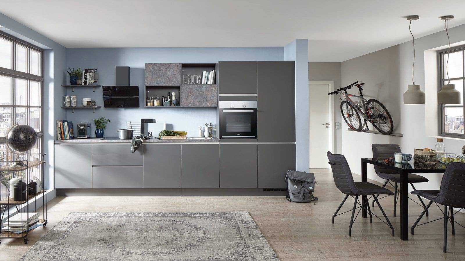 Nobilia Matt Grey Handleless Kitchen 2021 1 | Lead Wolf, Gotham