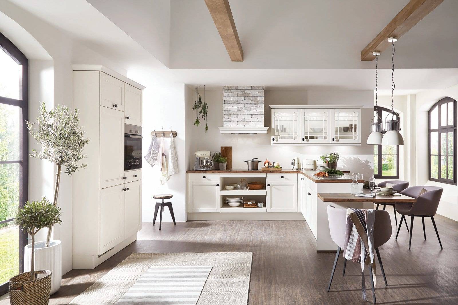 Nobilia Matt White Shaker Open Plan Kitchen 2021 | Lead Wolf, Gotham