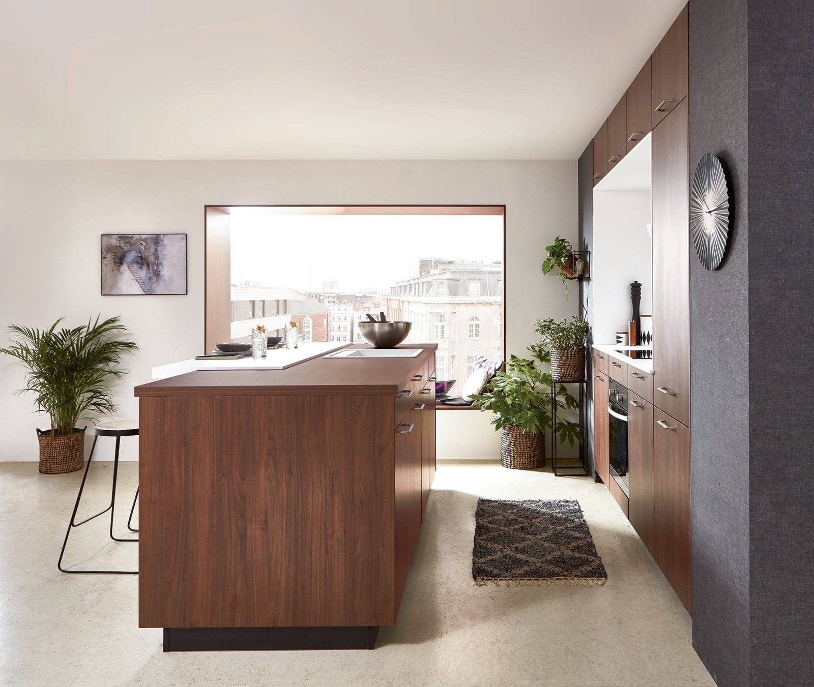 Nobilia Wood Open Plan Kitchen With Island 2021 | Lead Wolf, Gotham