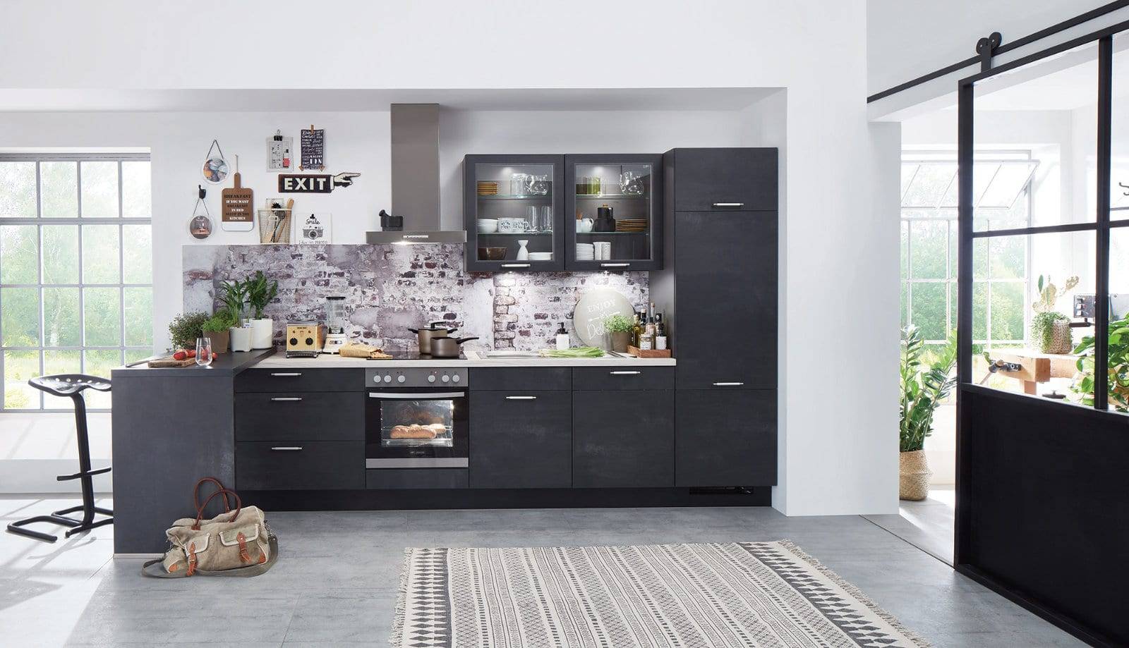 Nobilia Dark Modern Kitchen 2021 | Lead Wolf, Gotham