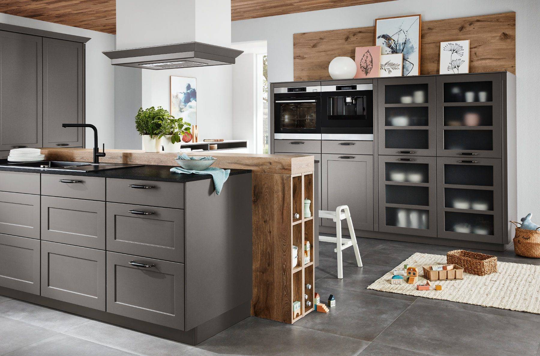 Nobilia Grey Country Style Shaker Kitchen 1 | Lead Wolf, Gotham