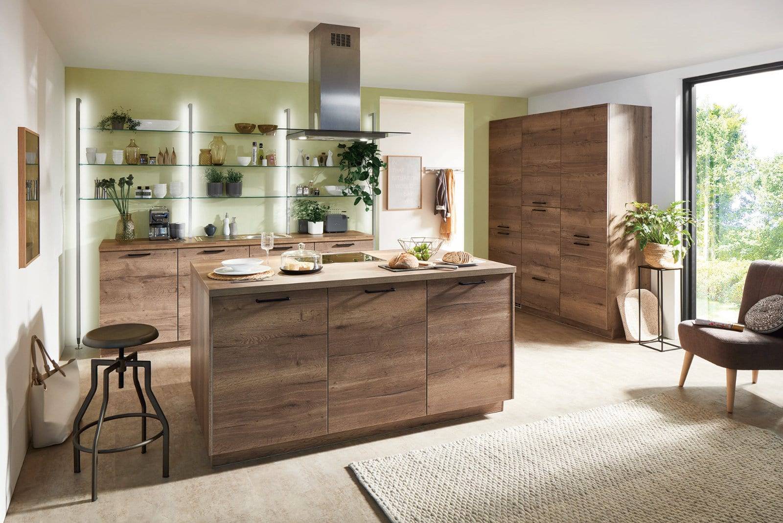 Nobilia Modern Wood Kitchen With Island 2021 2 | Lead Wolf, Gotham